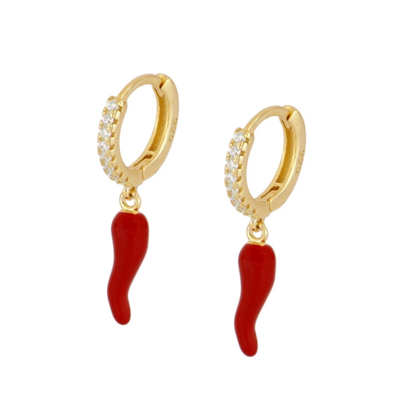 Red Chilli Gold Earring