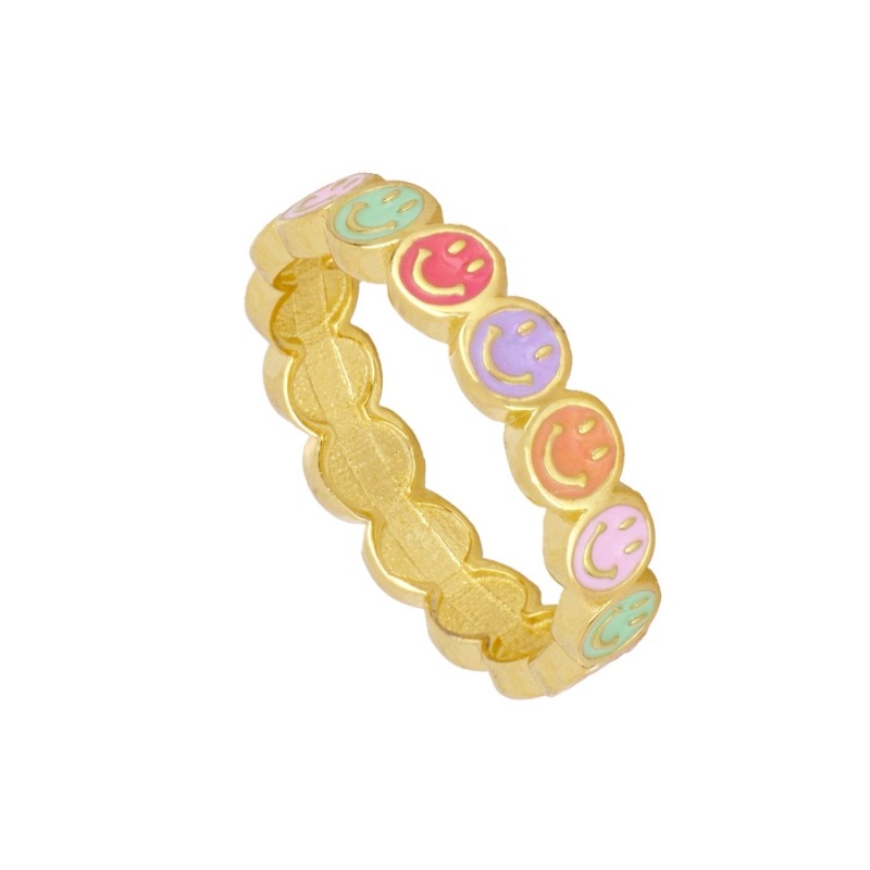 Multicolor Cheers Gold Ring