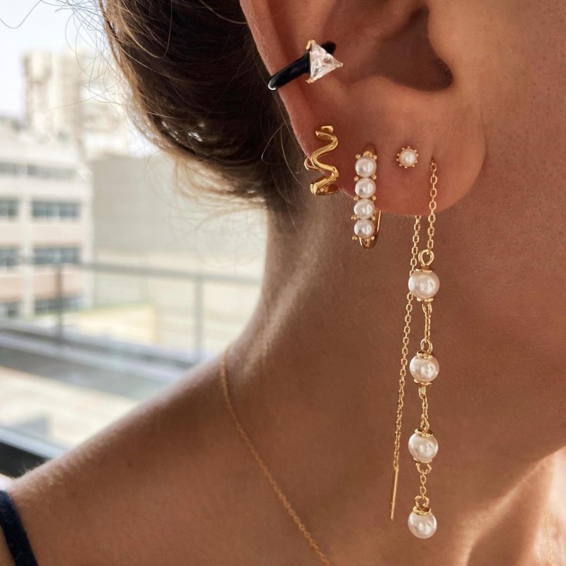 Pendiente Aro Crimp Oro 2