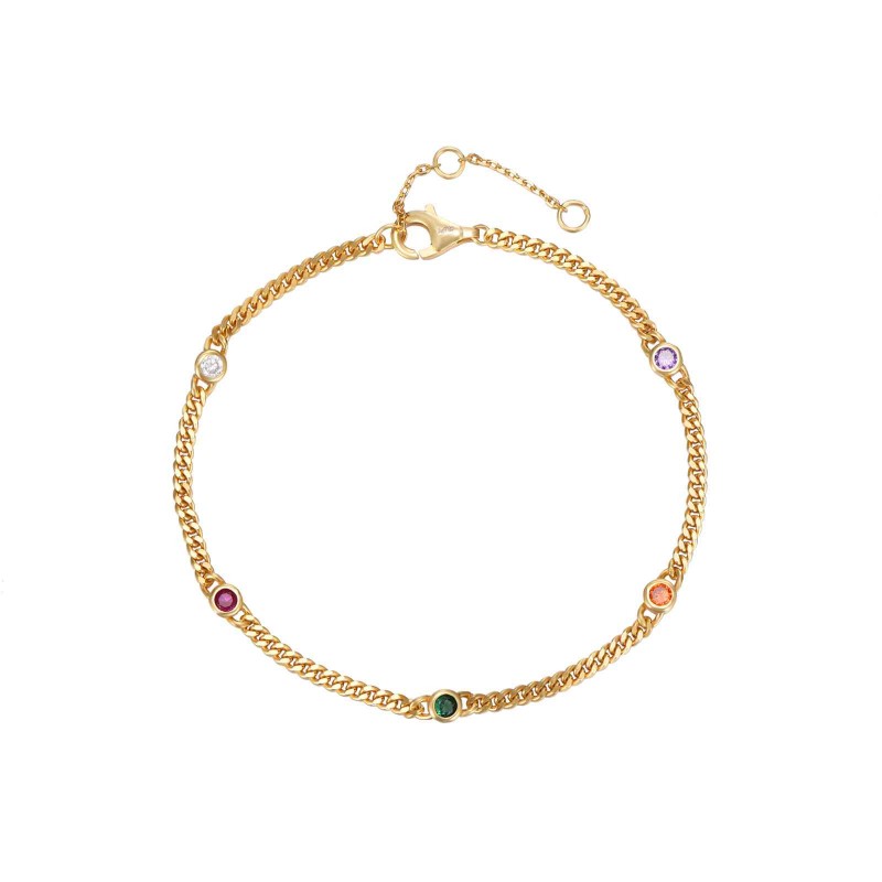 Multicolor Demi Gold Bracelet
