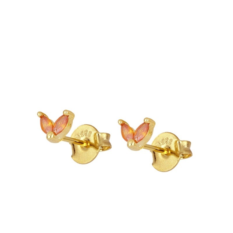 Orange Petit Gold Earring