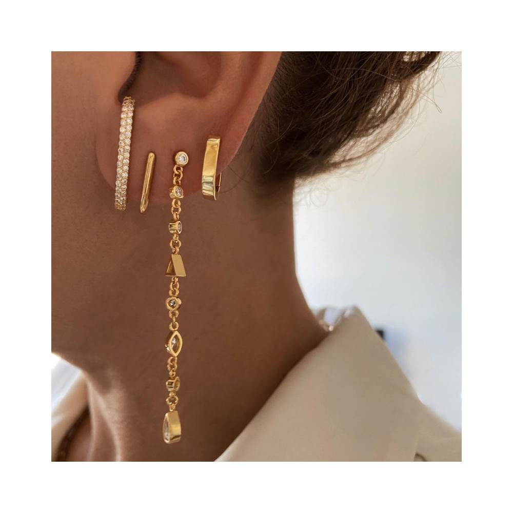 18k Saudi Gold Damascus Tictac Earring, Women's Fashion, Jewelry &  Organizers, Earrings on Carousell