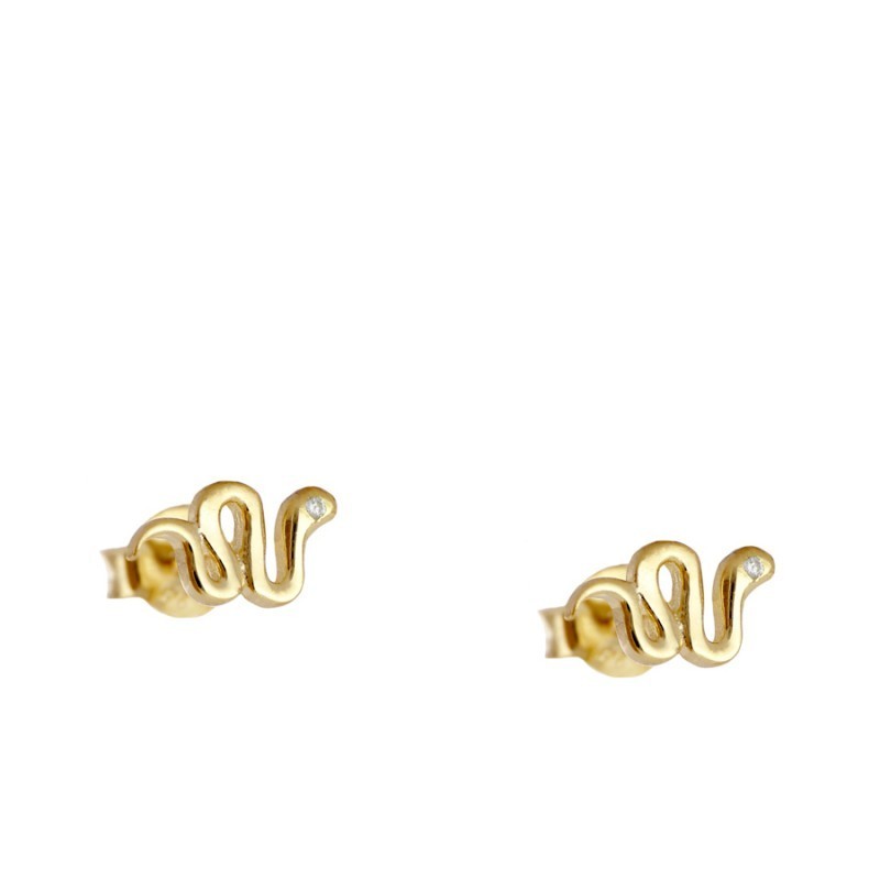 Mini Snake Gold Earring