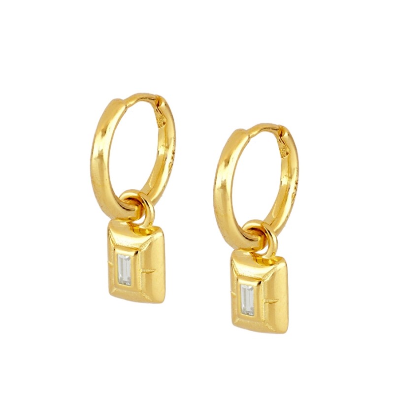 Rectangle Jena Gold Earring