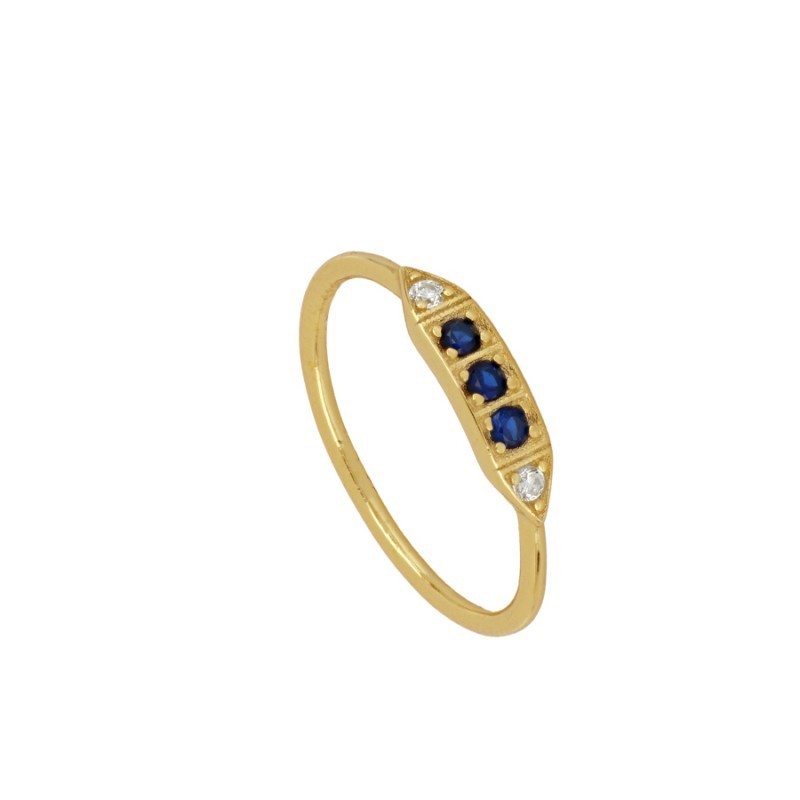 Blue Gold Ring
