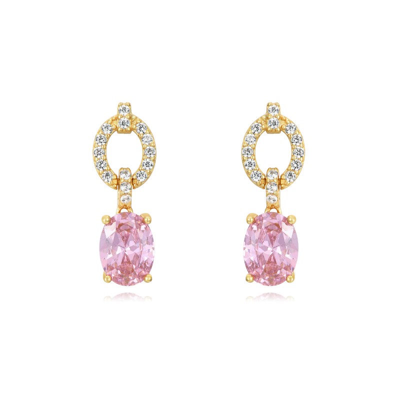 Pink Colby Gold Earring