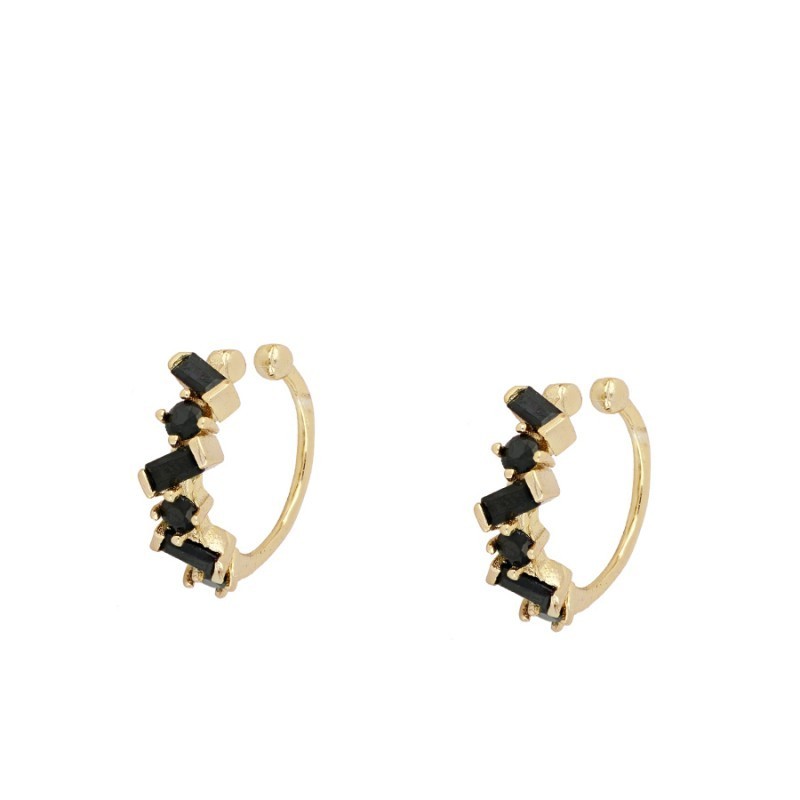 Ear Cuff Belle Negro Oro