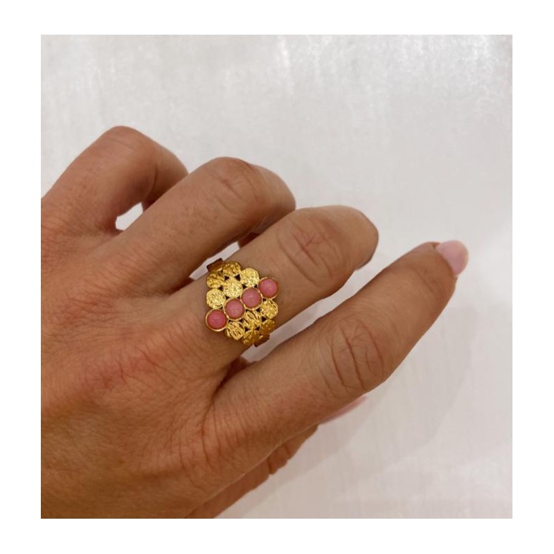 Pink Merli Gold Ring