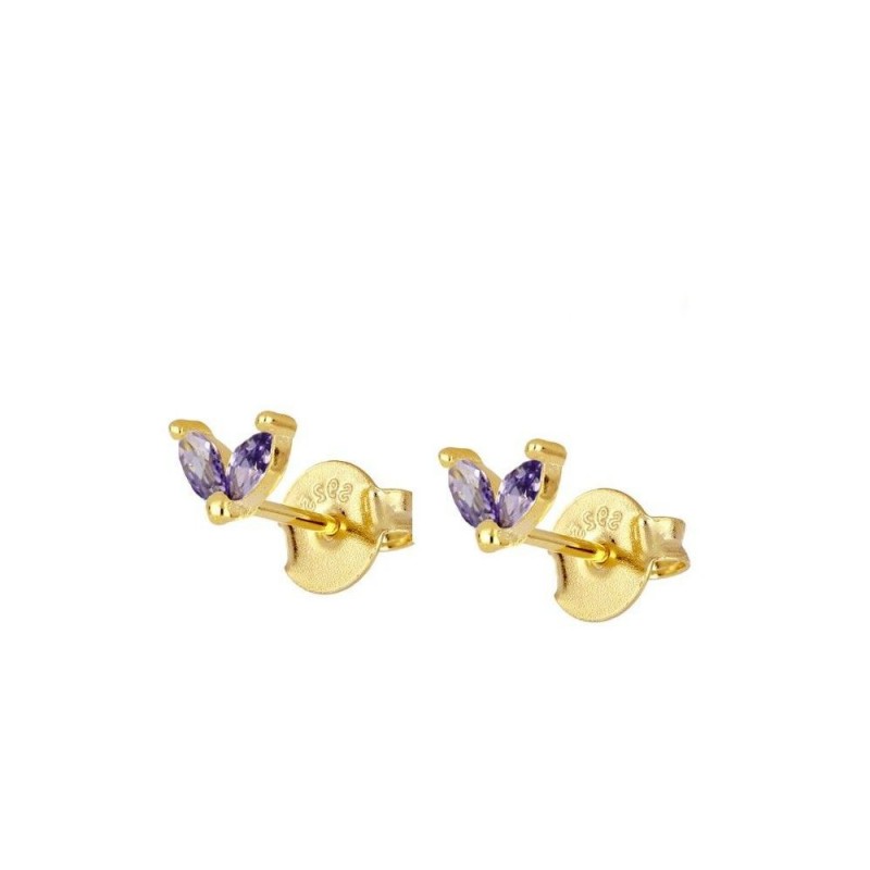 Lavender Petit Gold Earring