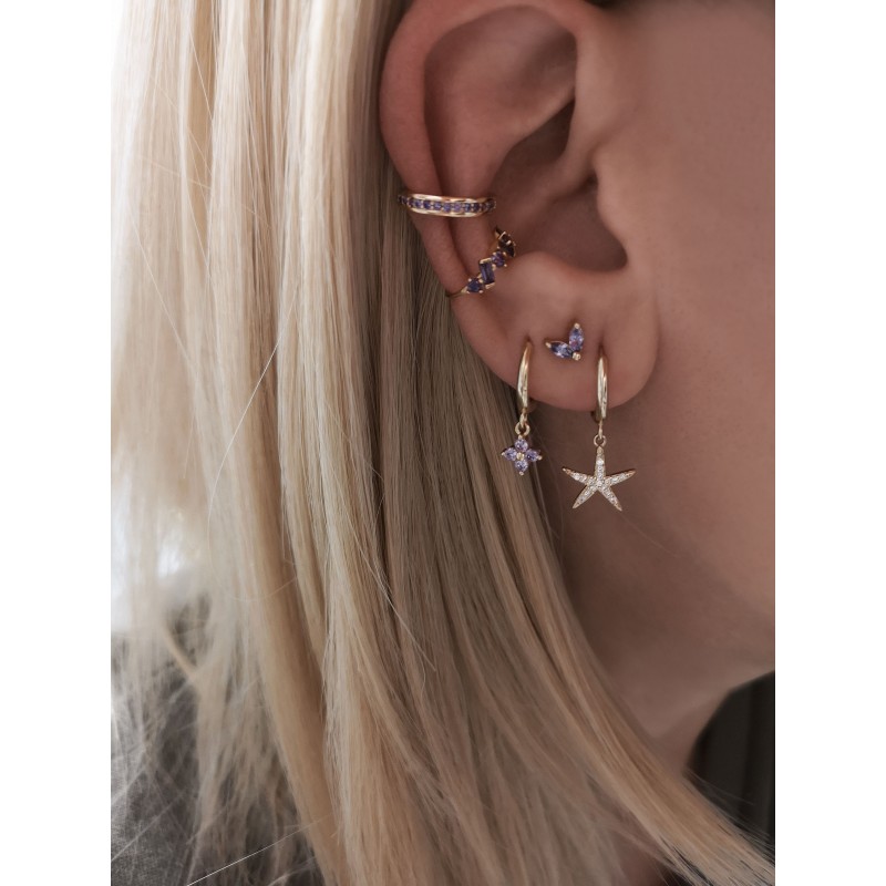 Pendiente Petit Lavanda Oro 2