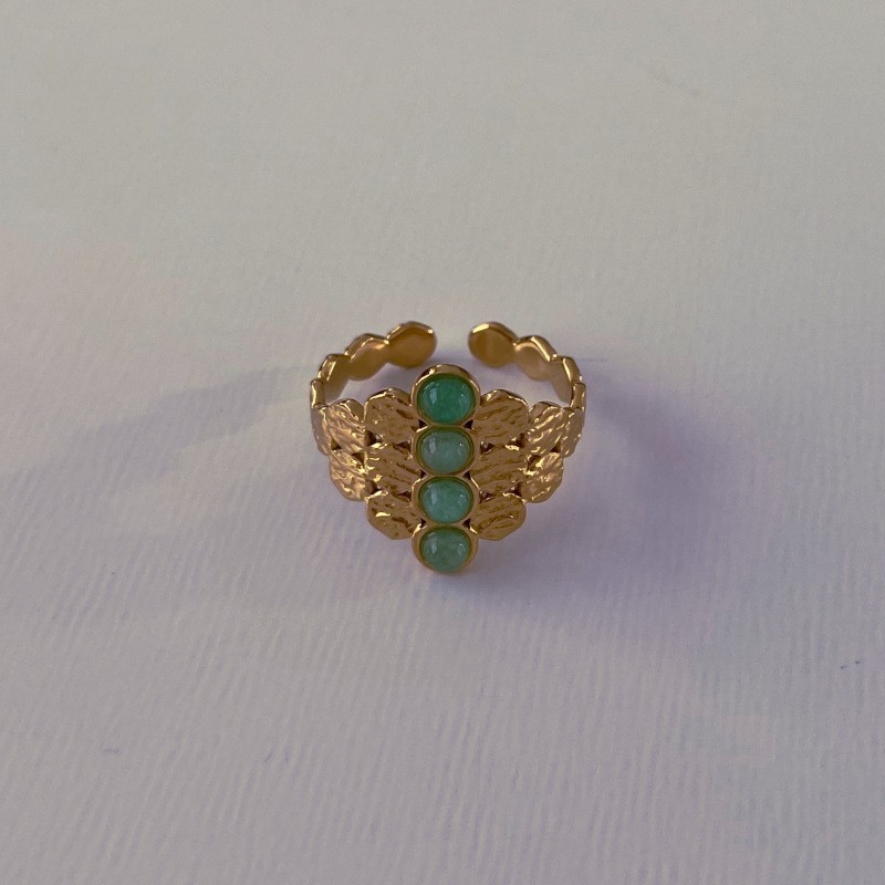 Amazonite Merli Gold Ring