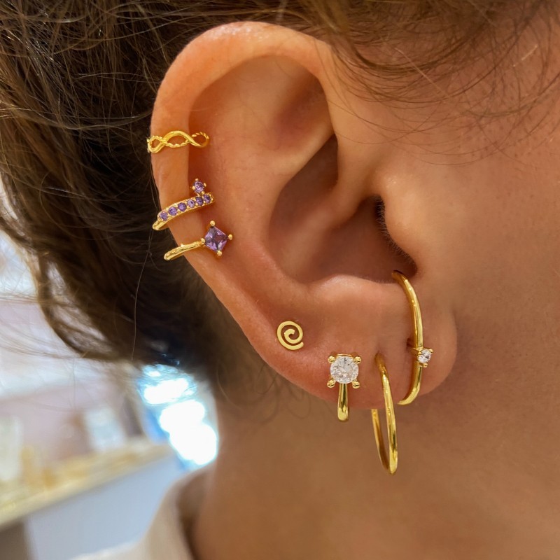 Ear Cuff Jolie Lavanda Oro 2