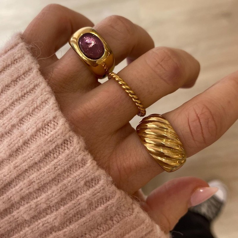 Anillo Astrid Amatista Oro 2