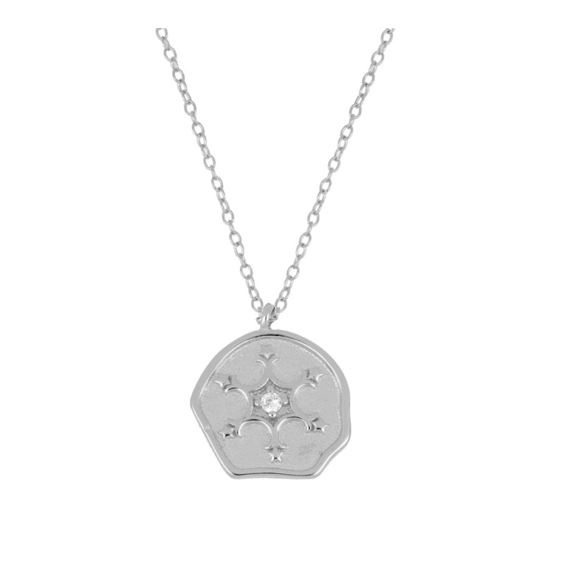 Star Medal Silver Necklace