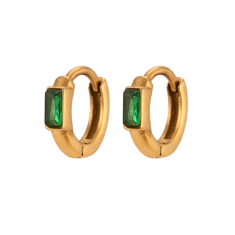 Arkham Green Gold Earrings