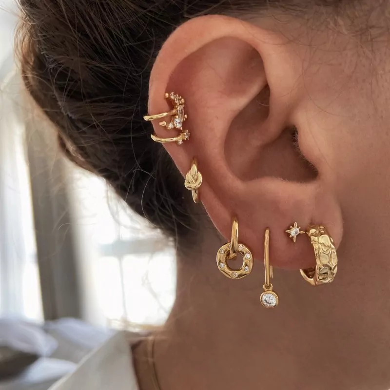 Ear Cuff Moon Oro 2