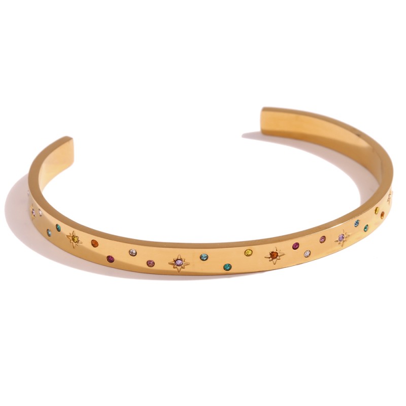 Multicolored Enif Gold Bracelet