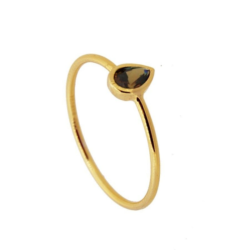 Goutte Brown Gold Ring