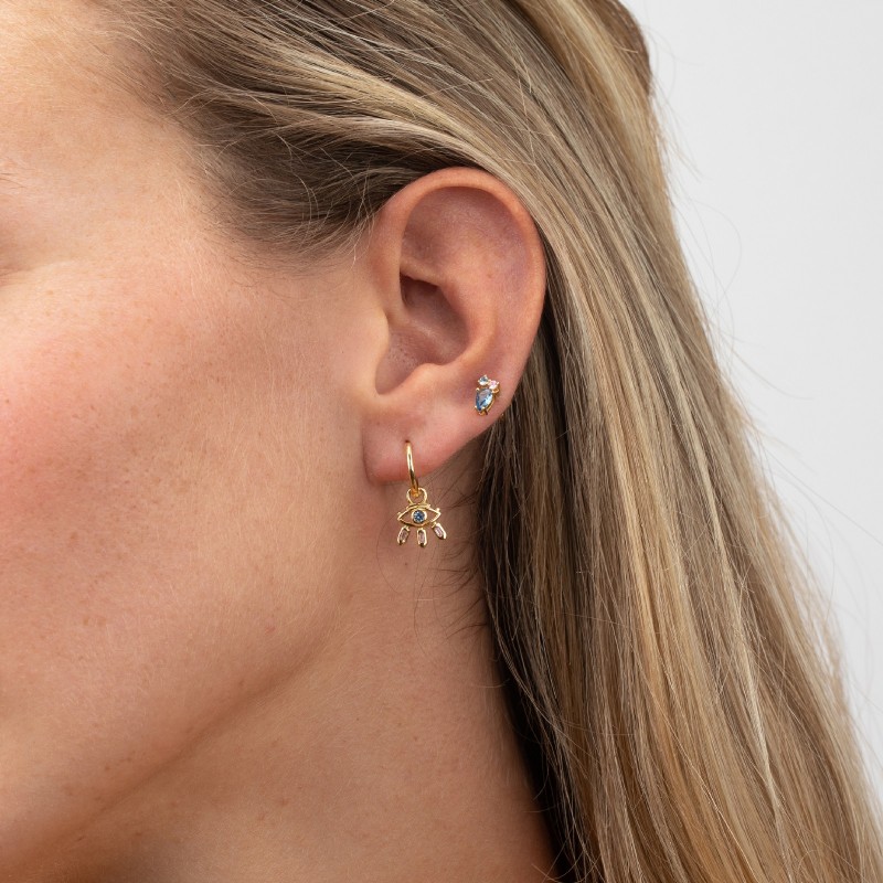 Pendiente Asuán Circonitas Oro 2