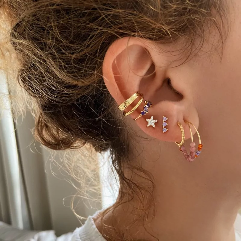 Ear Cuff Belle Lavanda Oro 2