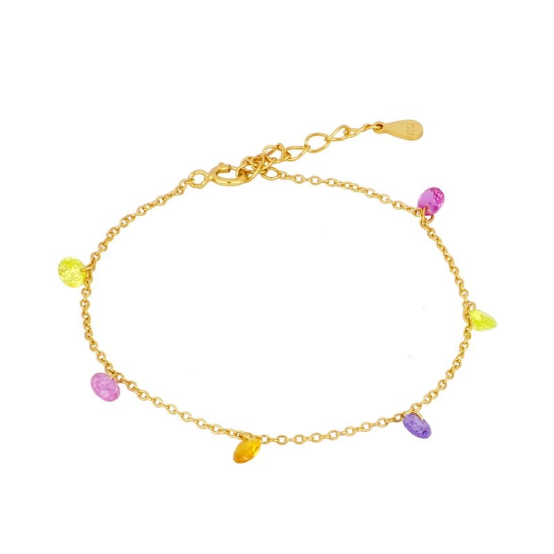 Multicolour Caspian Gold Bracelet