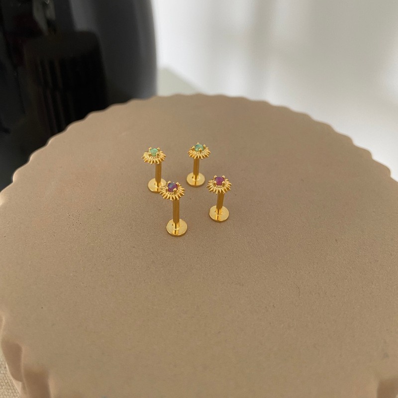 Piercing Noi Ópalo Verde Oro 2