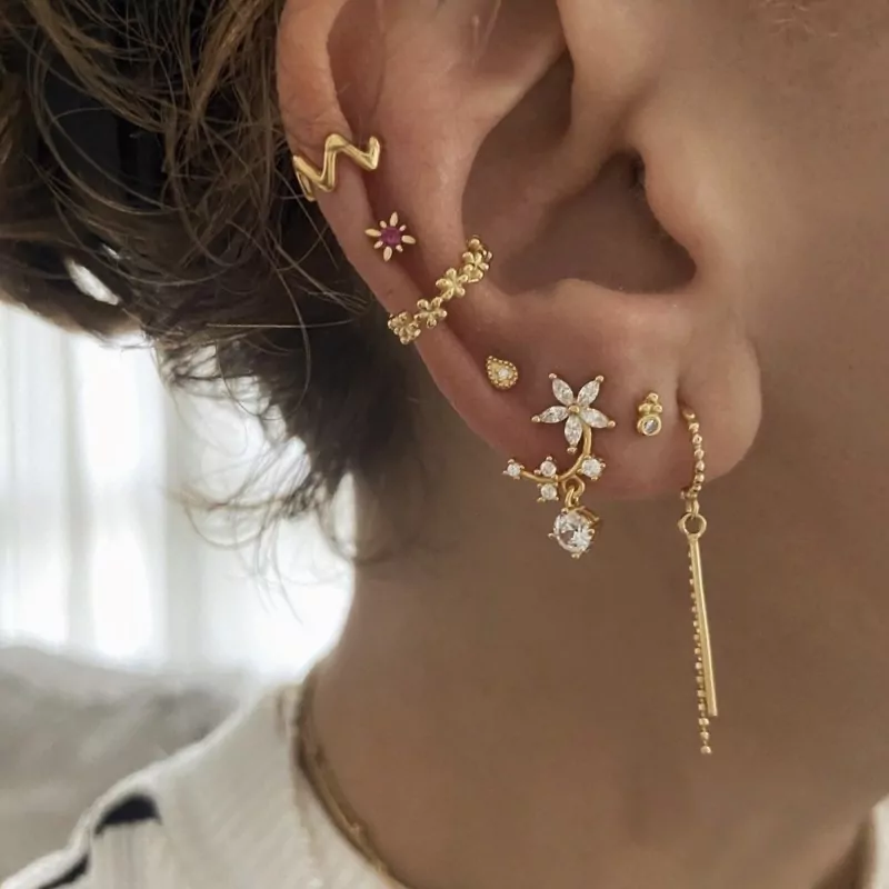 Ear Cuff Crimp Oro 2