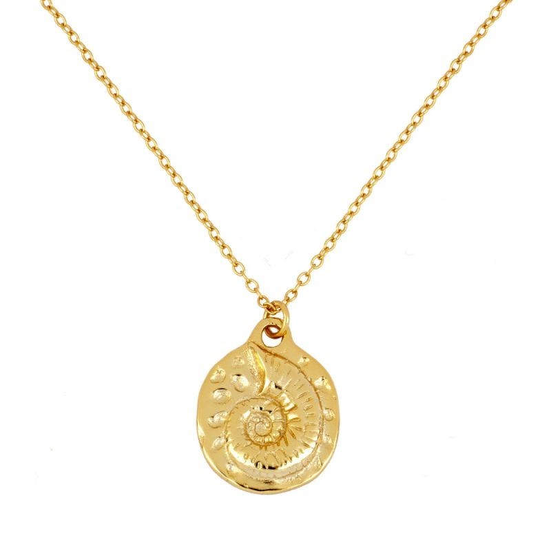 Fossil Gold Necklace