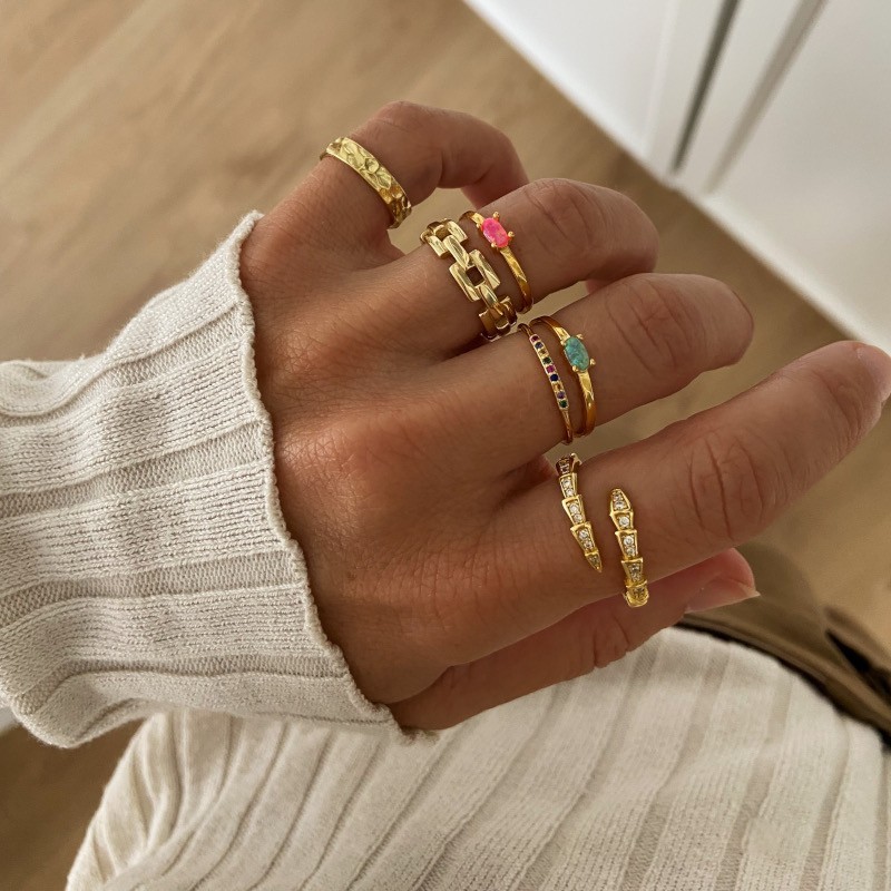 Anillo Alegra Multicolor Oro 2