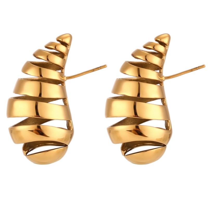 Cocoon Gold Earrings (PAIR)