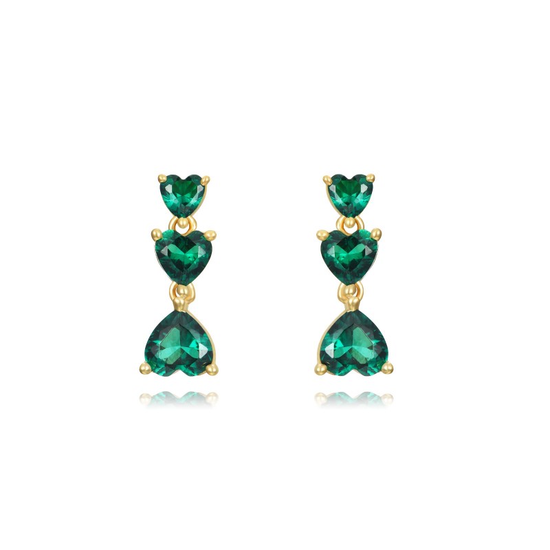 Pendientes Lovely Verde Oro (Par)