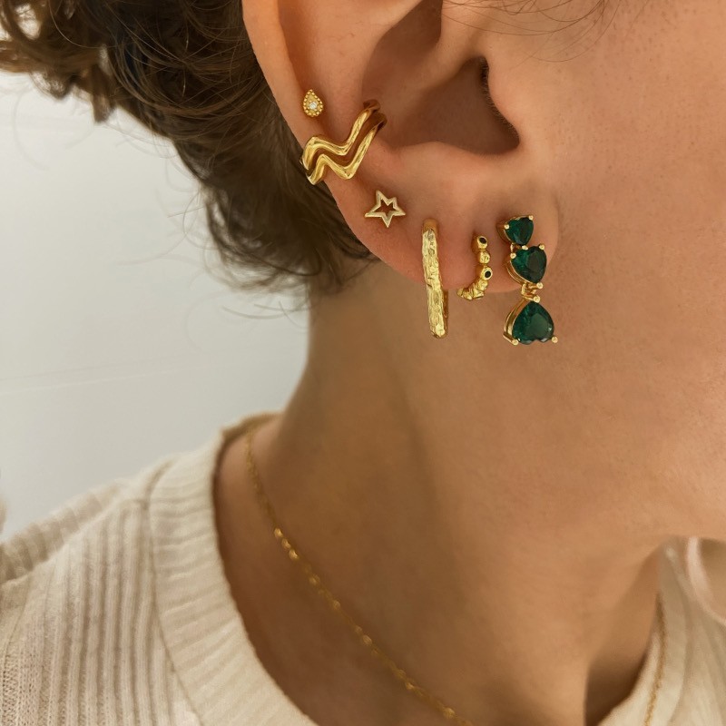 Pendientes Lovely Verde Oro (Par) 2