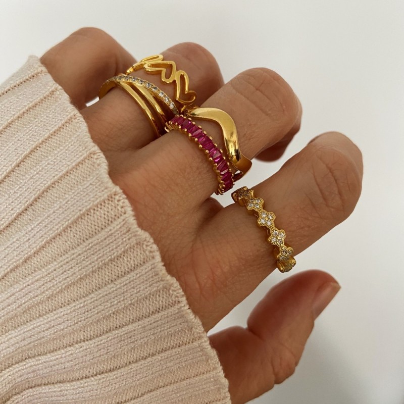 Anillo Neuss Circonitas Oro 2