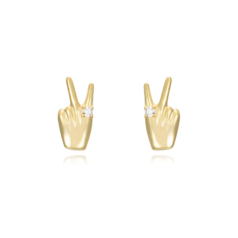 Pendiente Peace and Love Oro