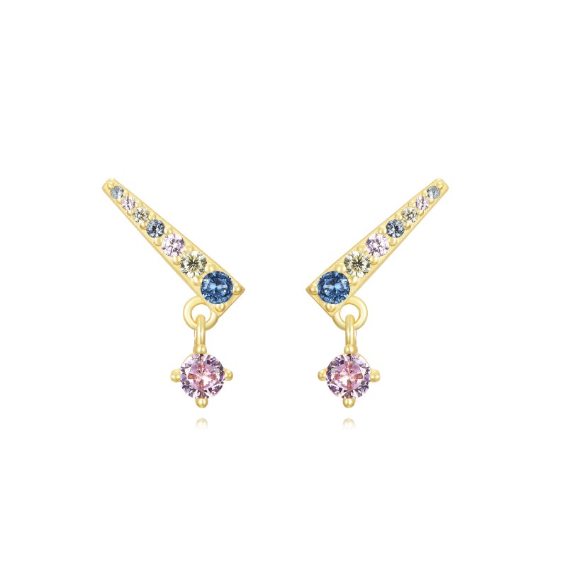 Pendientes Balada Multicolor Oro (PAR)