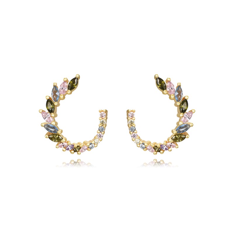 Pendientes Sicilia Multicolor Oro (PAR)