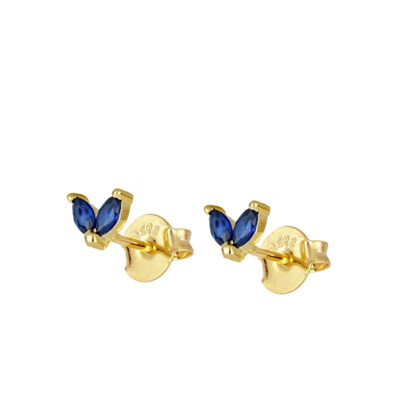 Blue Petit Gold Earring