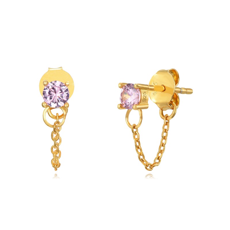 Pendiente Colmar Rosa Oro