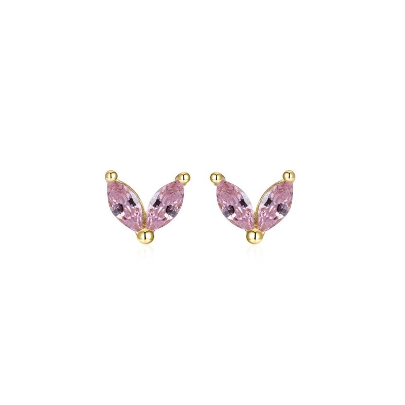 Pink Petit Gold Earring