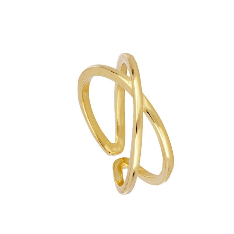 Crossed Gold Ring_model