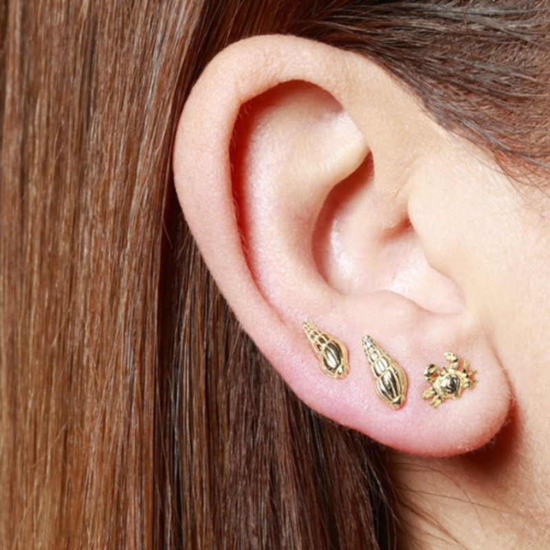 Pendiente Escargot Oro 2