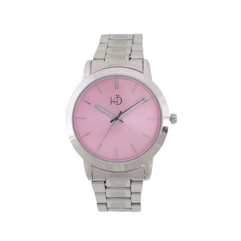 Pink Drive Silver Watch