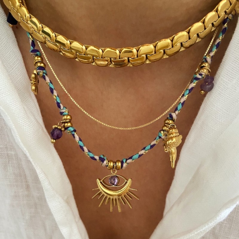 Makani Lavender Gold Necklace