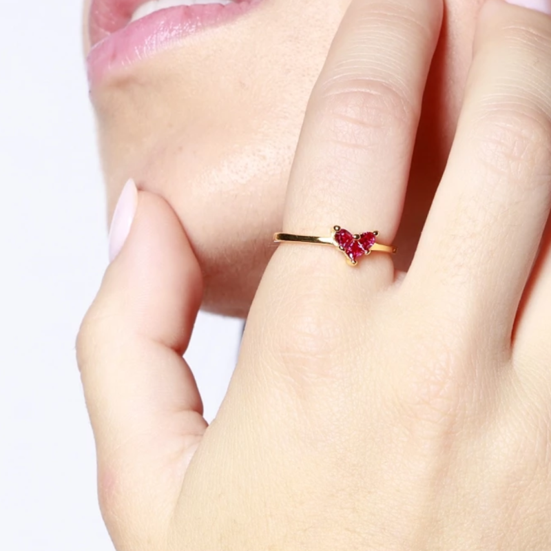 Anillo Aurum Fucsia Oro 2
