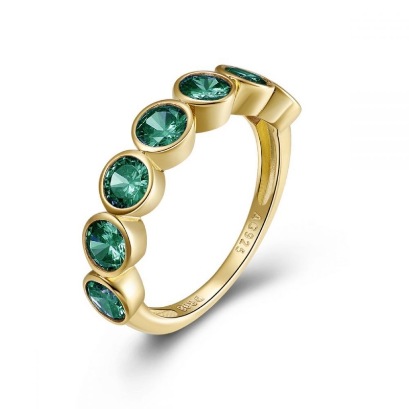 Green Carinne Gold Ring