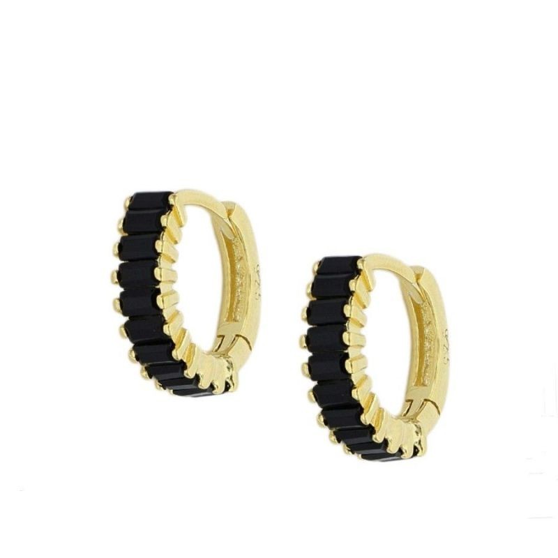 Black Arizona Gold Earring 12 mm