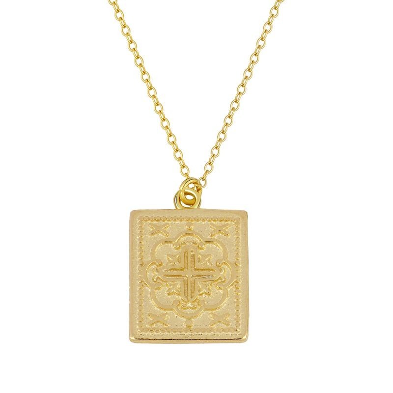 Croix Medal Gold Necklace