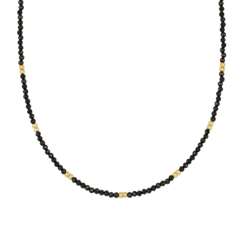 Spinel Line Gold Necklace