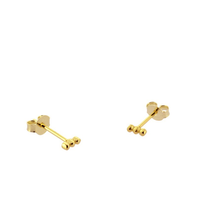 Mini Spheres Line Gold Earring
