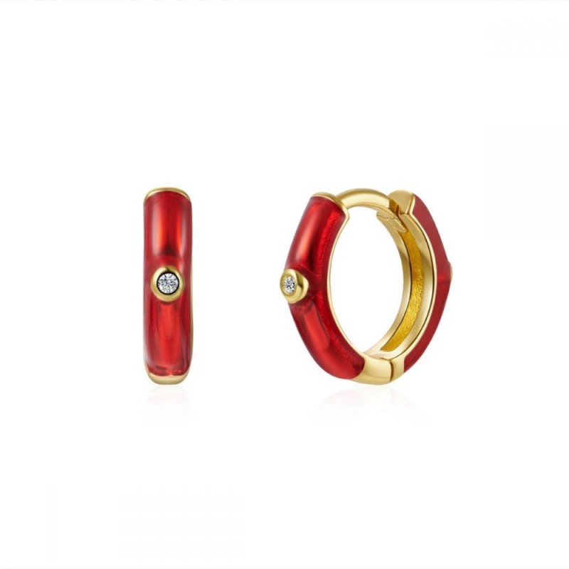 Red Marsella Gold Earring